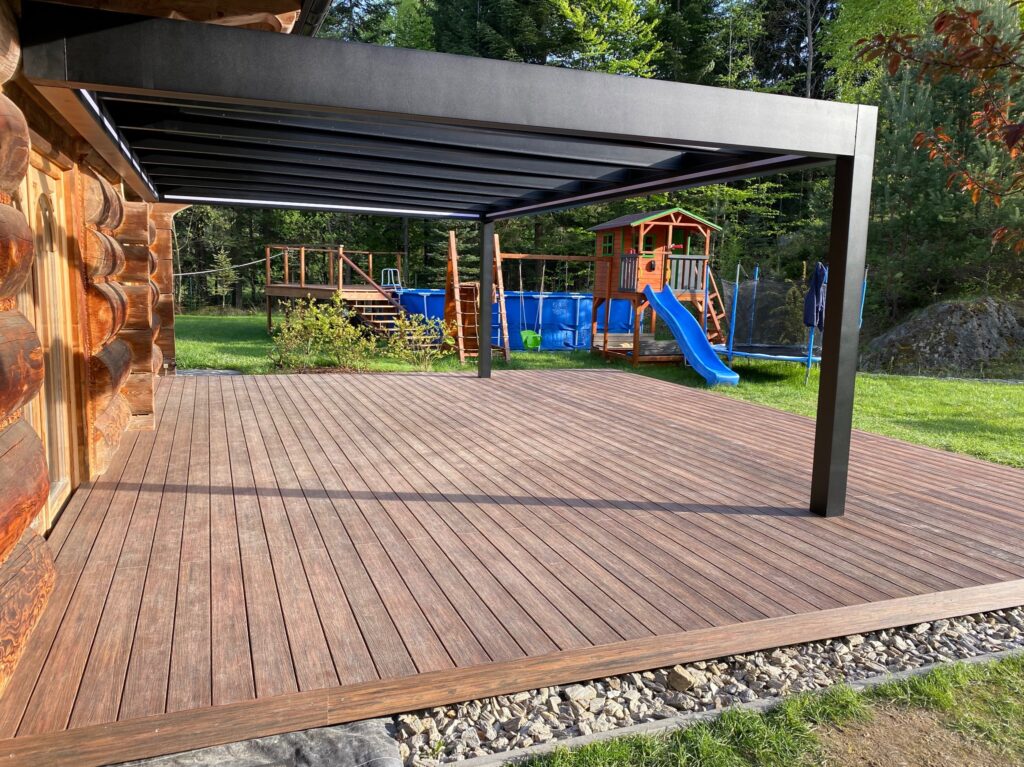 Nowoczesna pergola ogrodowa ze stali – realizacja Insteel&Glass Nowy Sącz